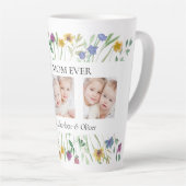 Best Mom Ever Wildflower Photo Mother's Day  Milchtasse (Rechte Ecke)
