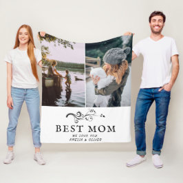Best Mom Foliage 2 Custom Photos Mother Fleecedecke