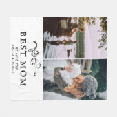 Best Mom Foliage 2 Custom Photos Mother Fleecedecke (Vorderseite (Horizontal))