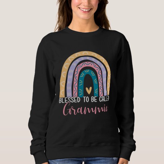 Best Mom Grandma Blessed To Be Called Grammie Boho Sweatshirt (Vorderseite)