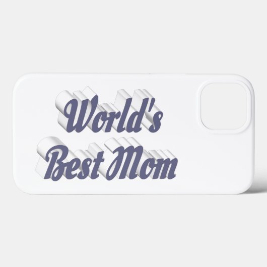 Best Mom gray text Case-Mate iPhone Hülle (Rückseite (Horizontal))