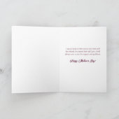 Best Mom In The World Mother's Day Card Karte (Innenseite)