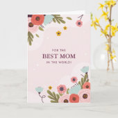 Best Mom In The World Mother's Day Card Karte (Gelbe Blume)