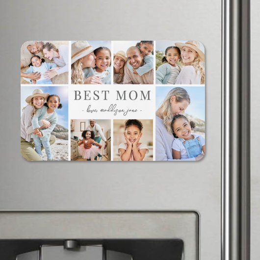 Best Mom Photo Collage Magnet