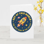 Best Mom Rocket Ship Mommy Birthday Mother's Day Karte (Gelbe Blume)