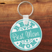Best mom - rubber stamp effect- schlüsselanhänger (Vorderseite)