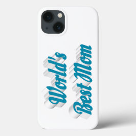 Best Mom sky blue text Case-Mate iPhone Hülle