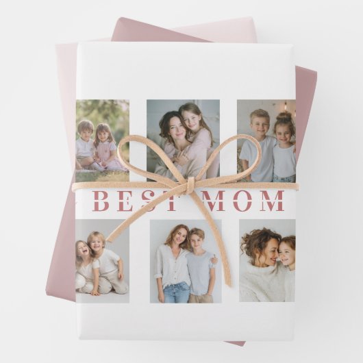 Best Mom Wrapping Paper | Custom Photos Geschenkpapier Set (Beispiel)