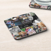 Best Moments New Year Photo Collage Getränkeuntersetzer (Linke Seite)