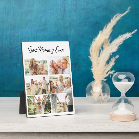 Best Mommy Ever Custom 6 Photo Collage Fotoplatte (Seite)
