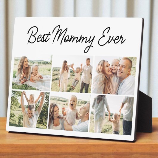 Best Mommy Ever Custom Modern 6 Photo Collage Fotoplatte