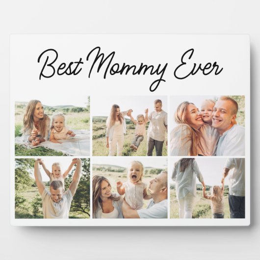 Best Mommy Ever Custom Modern 6 Photo Collage  Fotoplatte (Vorderseite)