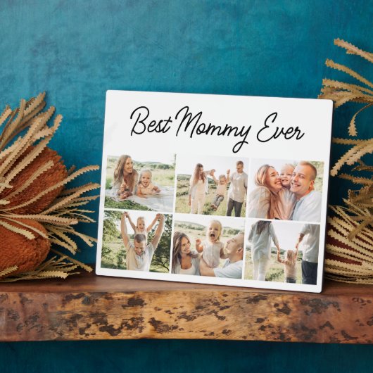 Best Mommy Ever Custom Modern 6 Photo Collage  Fotoplatte (Seite)