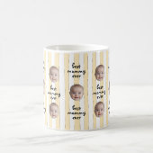 Best Mommy Ever Cute Stripes Baby Face Photo Kaffeetasse (Mittel)