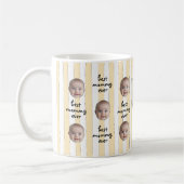 Best Mommy Ever Cute Stripes Baby Face Photo Kaffeetasse (Links)