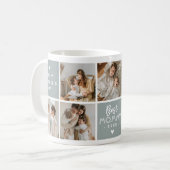 'Best Mommy Ever' Nachricht Custom 7 Foto Collage Kaffeetasse (Vorderseite Links)