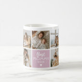 'Best Mommy Ever' Nachricht Custom 7 Foto Collage Kaffeetasse (Mittel)