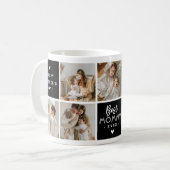 'Best Mommy Ever' Nachricht Custom 7 Foto Collage Kaffeetasse (Vorderseite Links)