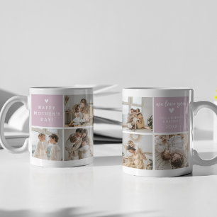 'Best Mommy Ever' Nachricht Custom 7 Foto Collage Kaffeetasse