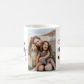 Best Mommy je Red Heart No Foto Mother Day Kaffeetasse (Mittel)