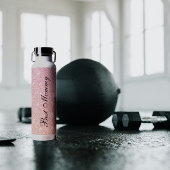 Best Mommy minimalistisch rosa glitzert Trinkflasche