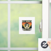 Best Monkey Dad Ever Vintage Monkey Father Shirt_1 Fensteraufkleber (Zuhause)