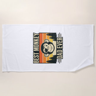 Best Monkey Dad Ever Vintage Monkey Father Shirt_1 Strandtuch