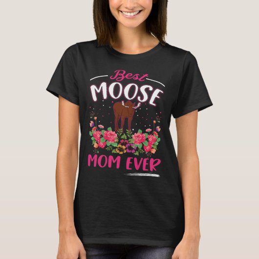 Best Moose Mom Ever Scandinavia Moose Antler 2 T-Shirt (Vorderseite)