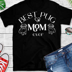 Best Mops Mama Heart Dog Paw T - Shirt