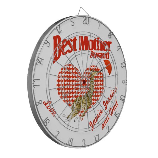 Best Mother Award Keepake Dartscheibe (Vorderseite Links)