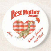 Best Mother Award Keepake Getränkeuntersetzer (Vorne)