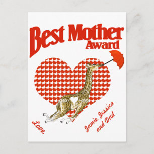 Best Mother Award Keepake Postkarte