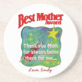 Best Mother Award Untersetzer (Vorne)