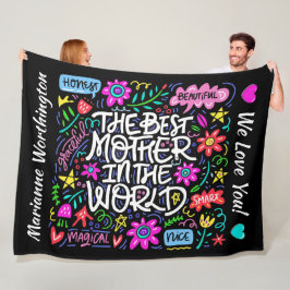 BEST MOTHER Fleece Blanket