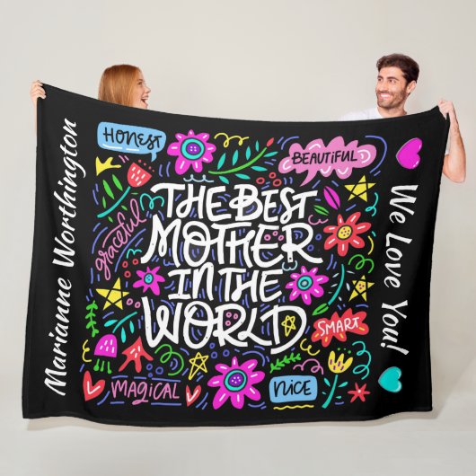 BEST MOTHER Fleece Blanket (Beispiel)