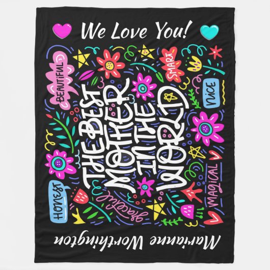 BEST MOTHER Fleece Blanket (Vorderseite)