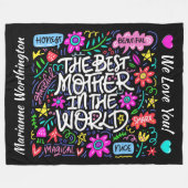 BEST MOTHER Fleece Blanket (Vorderseite (Horizontal))