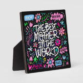 BEST MOTHER Plaque Fotoplatte (Vorderseite)