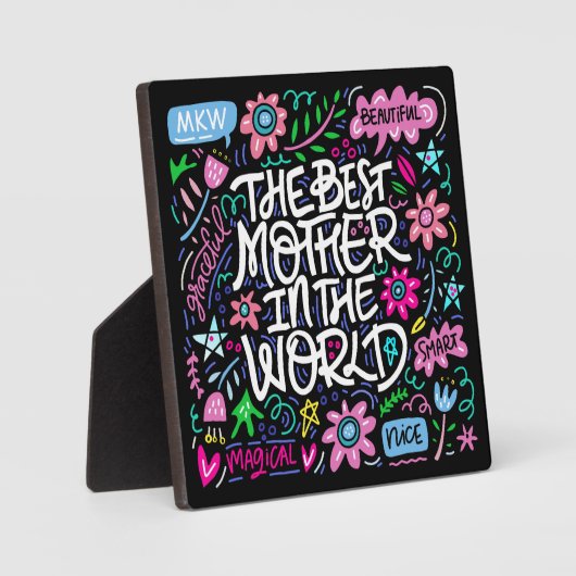 BEST MOTHER Plaque Fotoplatte (Vorderseite)