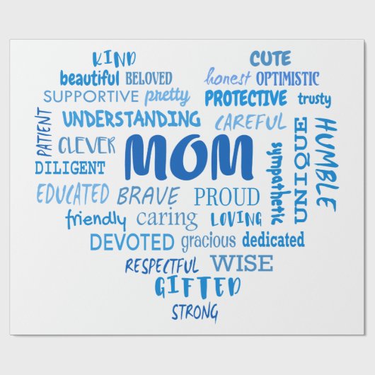 Best Mother Qualitäten und Mama Eigenschaften Invi Geschenkpapier (Flach)