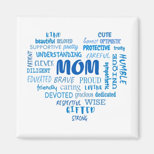 Best Mother Qualitäten und Mama Eigenschaften Invi Magnet (Vorne)