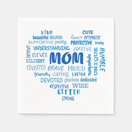 Best Mother Qualitäten und Mama Eigenschaften Invi Serviette (Vorderseite)