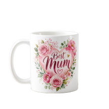 Best Mum Aquarell Blumenherz Design