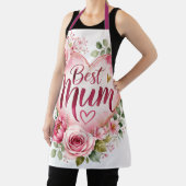 Best Mum Aquarell Blumenherz Design Schürze (InSitu)