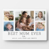 Best Mum Ever Children 5-Foto Collage Custom Fotoplatte (Vorderseite)