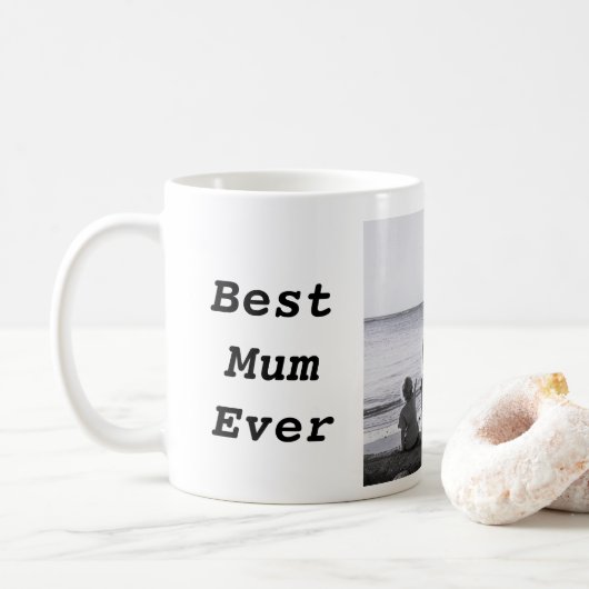 Best Mum Ever Custom Foto Kaffeetasse (Mit Donut)