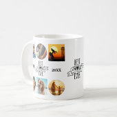 Best Mum Ever Foto Collage Elegantes Script Herz Kaffeetasse (Vorderseite Links)
