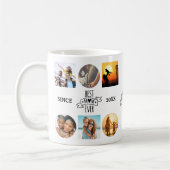 Best Mum Ever Foto Collage Elegantes Script Herz Kaffeetasse (Links)