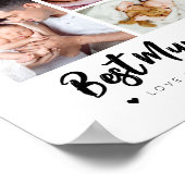 Best Mum Ever | Modern Four Photo Poster (Ecke)
