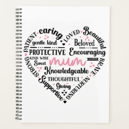 Best Mum Ever: Mother's Day & Birthday Heart Word Planer